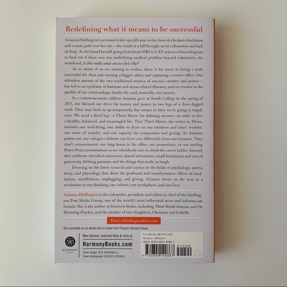 Thrive by Arianna Huffington paperback book - Picture 2 of 11
